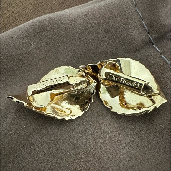 Christian Dior Leaf Earrings - Preloved - Picture 3 of 3
